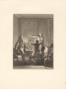 La provocación de Antoine Jean Duclos after Jean Michel Moreau
