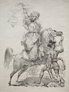 Un jefe mameluco a caballo pidiendo ayuda de Antoine Jean Gros