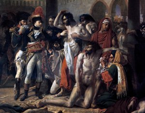 Napoleón Bonaparte visitando a los apestados de Jaffa, 11 de marzo de 1799, 1804. de Antoine Jean Gros
