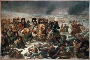 Napoleón en el campo de batalla de Eylau, ganado el 9 de febrero de 1807 por las tropas francesas a las rusas y prusianas ... de Antoine Jean Gros