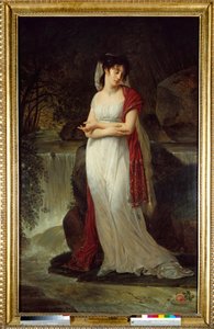 Retrato póstumo de Christine Boyer (1776-1800) Primera esposa de Lucien Bonaparte. Pintura de Antoine Jean Gros (1771-1835)