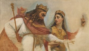 Boceto para la cúpula del Panteón (iglesia Sainte-Geneviève): Clodoveo y Clotilde, hacia 1811 (óleo)