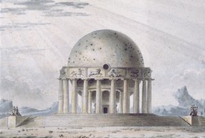 Diseño para una Casa para un Cosmopolita, 1783 (detalle) de Antoine Laurent Thomas Vaudoyer
