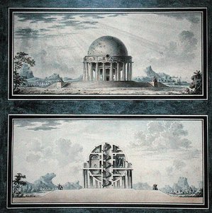 Diseño para una casa para un cosmopolita, 1783 (detalle)