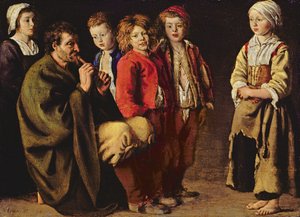 El gaitero del pueblo, 1642 de Antoine Le Nain