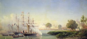 Asalto a la ciudadela de Saigón por el vicealmirante Rigault de Genouilly, 17 de febrero de Antoine Leon Morel Fatio