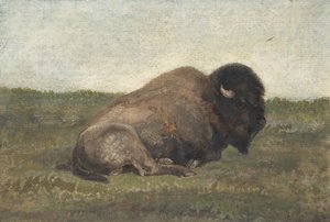 Bisonte acostado, 1810-75 de Antoine Louis Barye