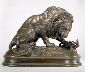 León y Serpiente de Antoine Louis Barye