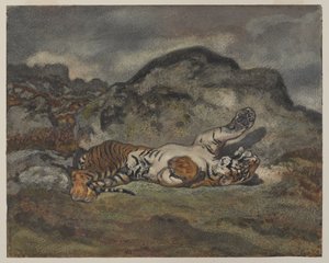 Tigre rodando, c.1840