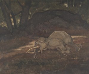 Elefante durmiendo de Antoine Louis Barye