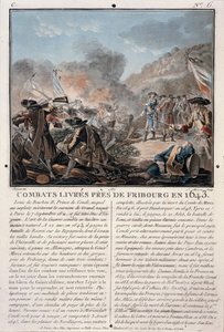 Combate cerca de Friburgo, 1643, grabado por Jean Baptiste Morret (fl.1790-1820), 1787 de Antoine Louis Francois Sergent Marceau