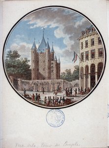 París, vista de la Torre del Templo - en "Vistas pintorescas de los principales edificios de París" de Sergeant de Antoine Louis Francois Sergent Marceau
