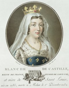 Retrato de Blanca de Castilla (1185-1252) grabado por Ride, 1787