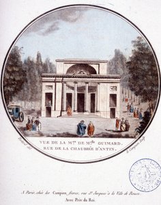 Vista de la casa de Mademoiselle Guimard, rue de la chaussée d