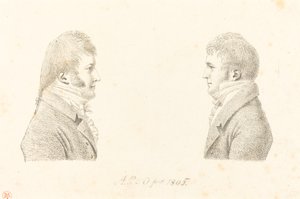 Autorretrato y el Hermano del Artista de Antoine Marie Philippe Louis d
