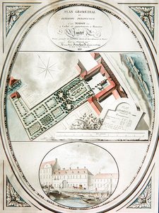 Plano de la casa y jardín de M. Pantet de Antoine Marie Souchard