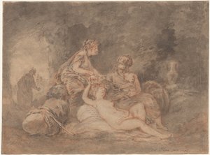 Lot y sus hijas, 1756 de Antoine Pesne