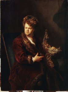 Retrato del joyero Johann Melchior Dinglinger (1664-1731). Pintura de Antoine Pesne (1683-1757), hacia 1721. Arte alemán, estilo barroco. Museo del Hermitage San Petersburgo. de Antoine Pesne