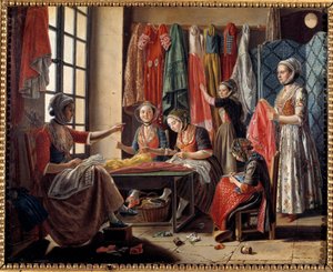 Un taller de costura en Arles en 1760 de Antoine Raspal