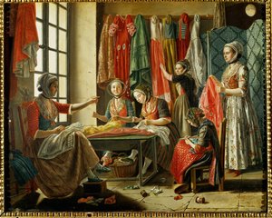 Taller de costureras en Arles ... (óleo sobre lienzo)