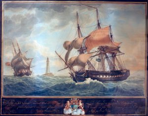 Encuentro de barcos de guerra ingleses