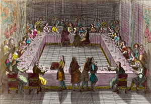 La Lotería Real en el siglo XVIII. Grabado de Antoine Trouvain (1656-1708) de Antoine Trouvain