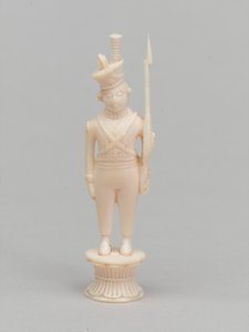 Peón blanco, pieza de ajedrez, India, circa 1820 de Antoine Verard