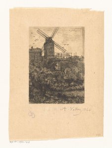 Vista del Moulin de la Galette en Montmartre