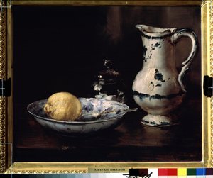 Naturaleza muerta. Pintura de Antoine Vollon (1833-1900). Óleo sobre lienzo, 38 x 46 cm. Arte francés del siglo XIX. Museo Pushkin de Bellas Artes, Moscú. de Antoine Vollon