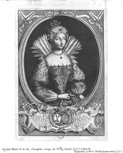 Francoise-Marguerite de Silly (1584-1626) grabado por Claude Duflos (1665-1727) de Antoine after Pezey