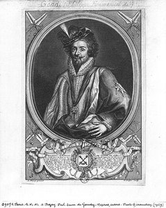 Philippe-Emmanuel de Gondi (1581-1662) Marqués de Belle-Isle, grabado por Claude Duflos (1665-1727) de Antoine after Pezey