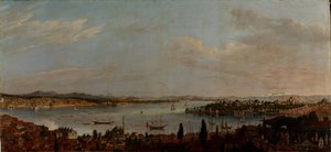 Vista panorámica de Estambul, segunda mitad del siglo XVIII de Antoine de Favray