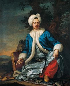 Retrato de un europeo con traje turco, segunda mitad del siglo XVIII de Antoine de Favray