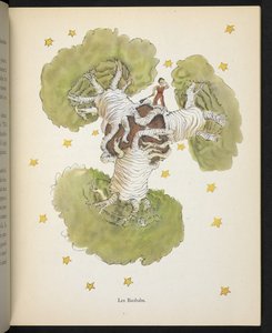 Los baobabs, ilustración de "Le Petit Prince", de Antoine de Saint-Exupéry de Antoine de Saint Exupery