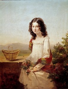 Retrato de Lise Aubin de Fougerais de Antoinette Cecile Hortense Lescot Haudebourt