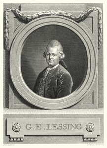 Gotthold Ephraim Lessing, filósofo, escritor y dramaturgo alemán de la Ilustración (grabado)