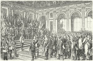 Guillermo I de Prusia proclamado Emperador de Alemania en Versalles de Anton Alexander von (after) Werner
