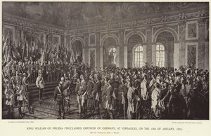 El rey Guillermo de Prusia proclamado emperador de Alemania
