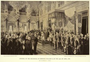 Apertura del Reichstag por el Emperador Guillermo II