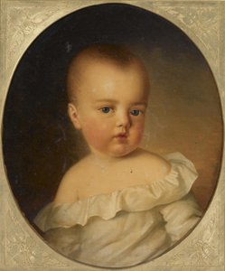 Retrato de María Teresa de Austria-Este 1849-1919 de niña, 1850