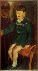Hijo Peter (sentado) de Anton Faistauer