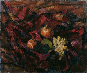 Bodegón con uvas y manzanas de Anton Faistauer