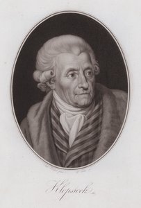 Friedrich Gottlieb Klopstock, poeta alemán (grabado)