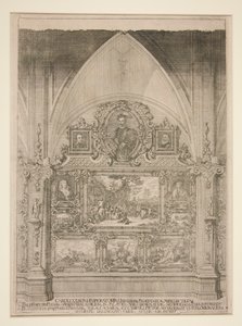 Nicho interior arqueado decorado con retratos y escenas de género de Anton Joseph von Prenner