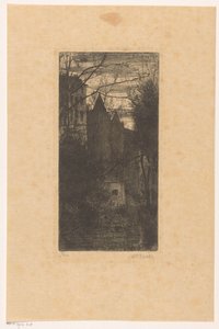El castillo de Pau al atardecer de Anton L. Koster (signed by artist)