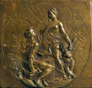 Venus con Cupido en la fragua del volcán