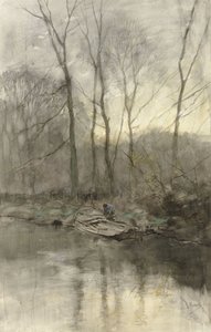 Borde del bosque de la ribera