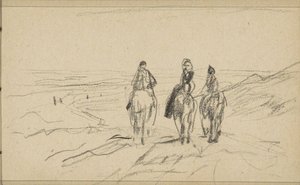 Tres jinetes en las dunas de Anton Mauve