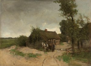 Casa de campo en el camino de tierra de Anton Mauve