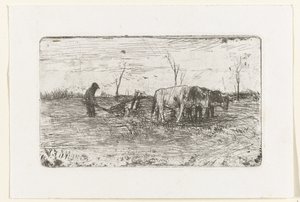 Bueyes arando de Anton Mauve